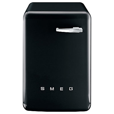 Smeg Slimline Freestanding Washing Machine, 7kg Load, A++ Energy Rating, 1400rpm Spin Black Gloss